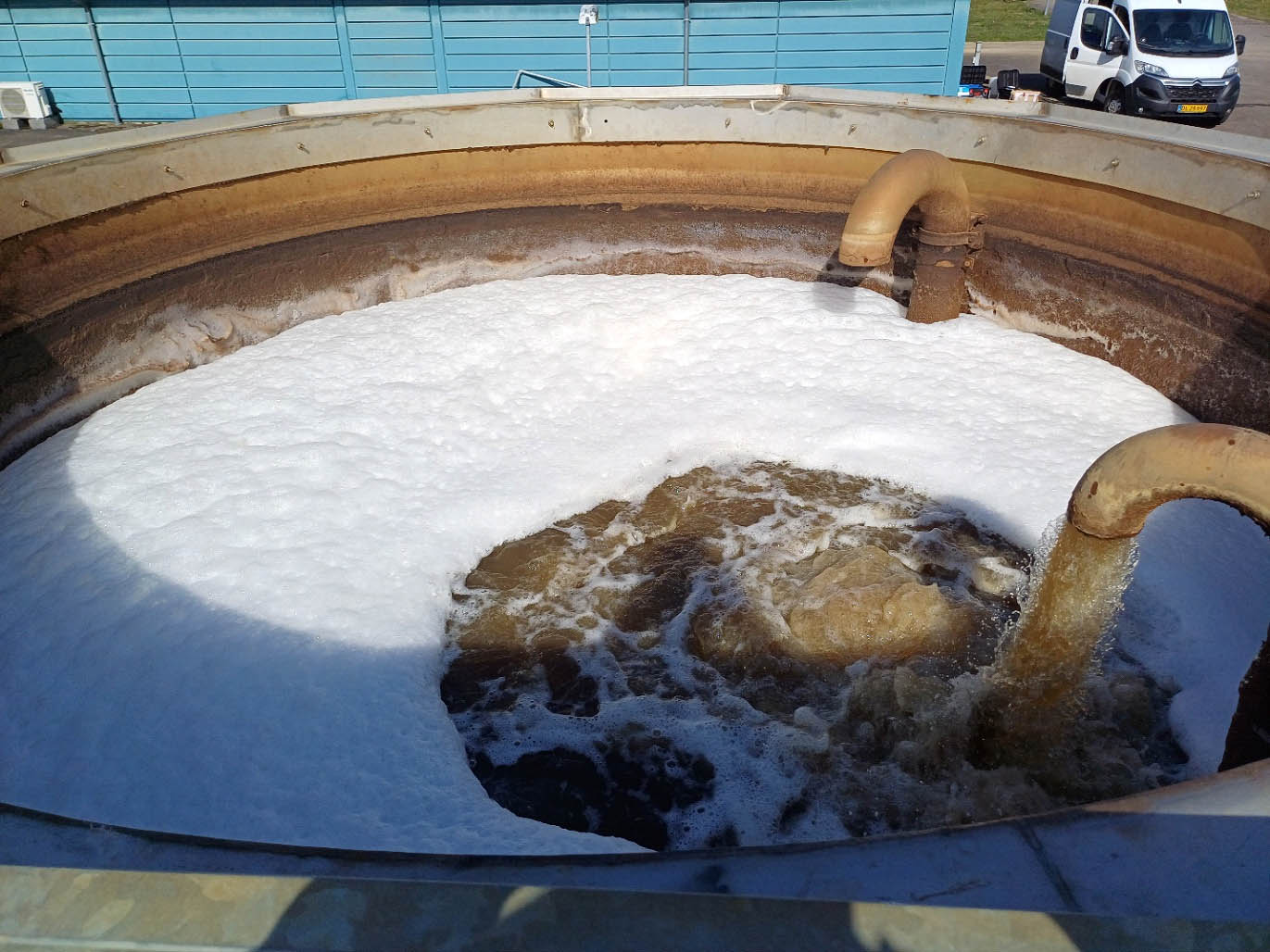 Leachate being transported from the wells
